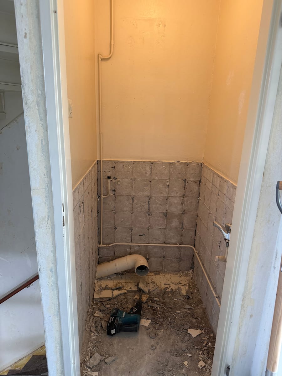 Toilet renovatie — Voor